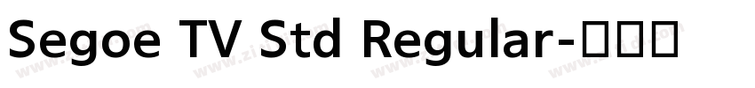 Segoe TV Std Regular字体转换
